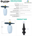 LUTIAN Foam Dispenser Bottle / Adjustable Lance  Sprayer Attachment - Detergent / Soap / Shampoo Spraying Bottle 750ml - for Pressure Washer. 