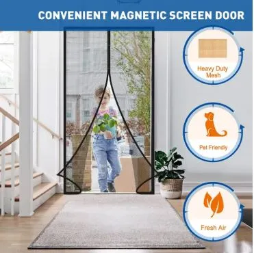 Magic Mesh Magnetic Screen Door Curtain – Auto Close Mosquito Net for ...