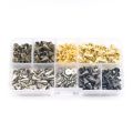 160 Sets 10MM Mixed Color Spikes and Studs Kit Metal Cone Spikes Screw Back Leather Craft Rapid Rivet Screws Punk Studs. 