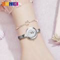 SKMEI Fashion Women Simlpe Casual Classic Stainless Steel Waterproof Quartz watch for girls 1390. 