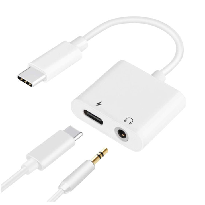 GAMING ADOPTER C TYPE CONNECTOR TWO IN ONE C TYPE PLUS 3.5mm 2 IN 1 HEADPHONE for All ANDROID CONVERTER