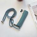 Case with cover in color 8 PlusX XR S Pro Mini 11 for iPhone 13 12 Max XS E 2 7 Crossbody lanyard Rainbow Liquid Silicone Protector. 