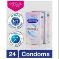 Pack Of 24 - Durex Invisible Extra Thin And Sensitive Condoms. 