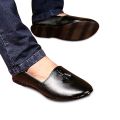 Men's Traditional Khussa Pumpy Shoes  - Black Color. 