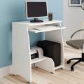 Computer Desk with Sliding Keyboard and Cup Tower Storage Shelves PC  Writing Desk PC Laptop Workstation Gaming Table Home Office Furniture. 