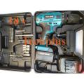 cordless drill machine 18V BNKTOP russian Brand with 2 li ion batteries drill driver variable speed. 