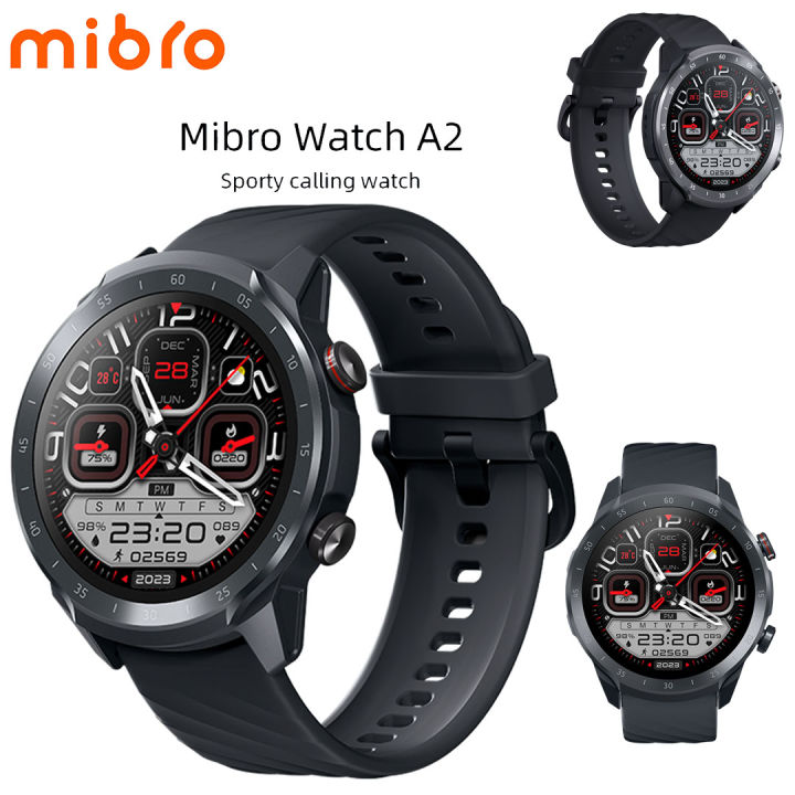 Mibro Watch A2 1.39" HD screen 2ATM Waterproof Sporty Calling Smartwatch (Dual Silicone & Woven Strap)