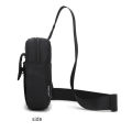 small size mini chest bag cross body bag sling bag mobile cell phone bag for boys men 2022 new Korean style simple casual fashion nylon Fabric waterproof black. 