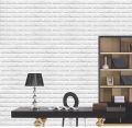 3D Brick Wall Stickers PE Foam Self-Adhesive Wallpaper Peel and Stick 3D Art Wall Panels for TV Walls, Sofa Background Wall Decor(White) - 70 X 77 CM. 