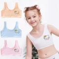 pack of 2 Girls Cotton Fabric Kids Underwear Cute Cartoon Camisole Baby Bras Undershirt Teens Vest Girl Singlet Shirt Children's. 