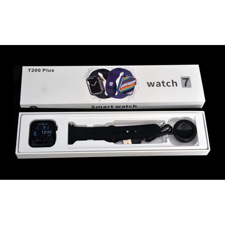 T200 Plus 1.75inch Bluetooth Call Smart Watch Men Women Heart Rate Monitor IWO 13 Smartwatch DIY Watch Faces Rotate Button