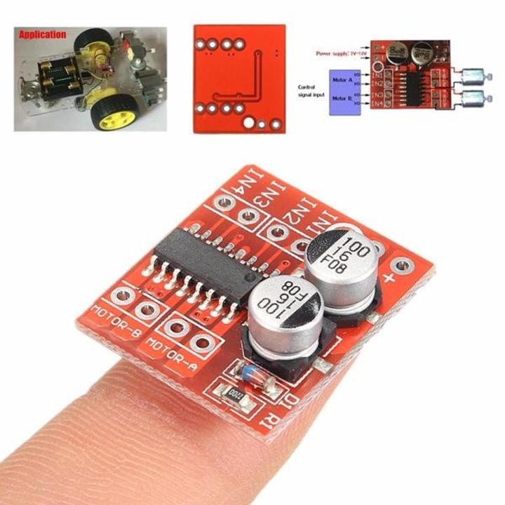 Mini Dual Channel DC Motor Driver Module L298N PWM Speed Control Built ...