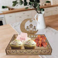 Wooden Food Tray Islamic Muslim Party Decor Ramadan Kareem Gifts. 