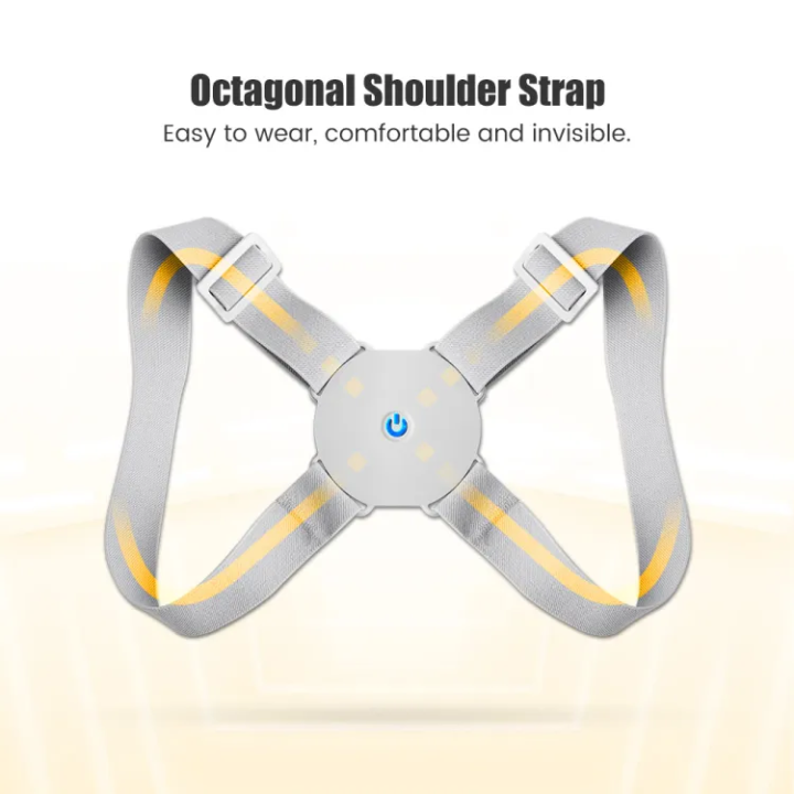 Smart Sensor Posture Corrector Belt - Adjustable Strap for Neck, Back & Shoulder Pain Relief - For Men & Women