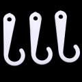 50x Plastic J Hooks Fasteners for Socks T-Shirts Retail Display Hanger White. 
