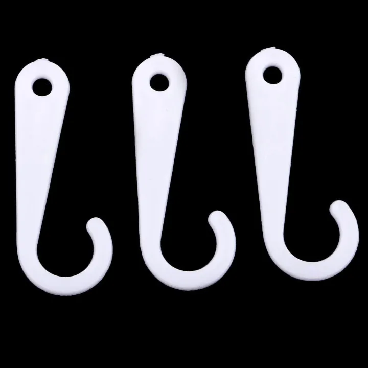 50x%20Plastic%20J%20Hooks%20Fasteners%20for%20Socks%20T-Shirts%20Retail%20Display%20Hanger%20White%20-%20Image%204