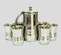 Glass and Jug Water Set of 7- Drinkware Fancy water Set/ Stainless steel Water drinking Glasses and Jug Set / water set. 