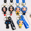 【BIG SALE】 Horror Movie Child's Play Chucky Doll Key Ring PVC Keychain Pendant Figure Toys Dolls. 
