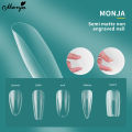 Monja 120pcs Extension Acrylic Full False Nails Tips Square Coffin Almond Stiletto Oval Long Tips DIY Artificial Manicures. 