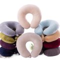 U-shape neck pillow for travel comfortable for travel filled with Polister Ball Fiber. 