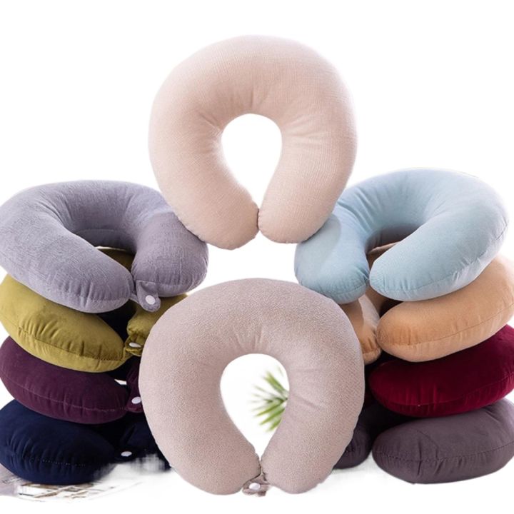 U-shape neck pillow for travel comfortable for travel filled with Polister Ball Fiber
