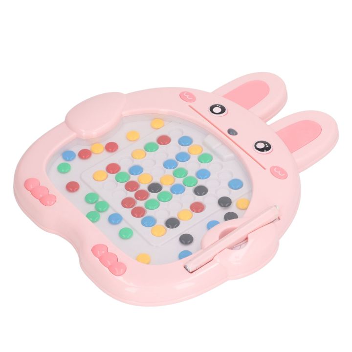 Magnetic Dot Drawing Board Bunny Shape Drawing Toy With Pen And Cards Kids Early Educational Toy Gift For Children