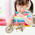 Small Bicycle Toy Wooden Bike Model Diy Assembly Toy for Kids Educational Desktop Decoration Gift for Boys Girls Buyers' Favorite Desktop Bicycle Toy. 