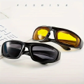 Drivers Goggles Yellow Sunglasses For Men & Women - Polarizing Day & Night Vision Glasses For Bike Driving Girls & Boys - Cat Eye Shades for Gilrs. 