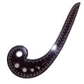 Wooden French Curve Ruler Sewing, Comma Shape Ruler for Sewing Dressmaking Custom Drawing Draft Measure Template. 