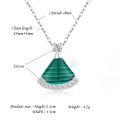Stainless steel necklace for women Girl skirt stone Pendant Women necless Rose gold chain Adult etiquette gift shell necklace. 