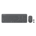 A4tech Fstyler FG3300 Air2 2.4G QuietKey 2-Zone Wireless Keyboard Mouse Combo - Silent Keyboard + Silent Mouse - Lift in Air Multimedia Mouse - 2000 DPI Adjustable - For PC, Laptop, Windows, Mac, Linux. Smart TV. 