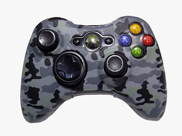 Silicone%20Cover%20Case%20Skin%20for%20Xbox%20360%20Controller%20Camo+Black%20-%20Image%203