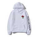 Harajuku Hoodie Men Fashion Red Rose Flower Sweatshirt with print Autumn Winter Streetwear Men Women Casual Pullover Hoody male. 