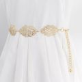Fashion Metal Chain Waist Belt for Women Circle Chain Waist Belt for Girls Size 60cm-100cm Adjustable New Trendy Style Belts for Gift Birthday and Valentine Day Gift for Girl. 