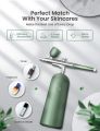 Makeup Airbrush Compressor Kit Rechargeable Cordless Adjustable Constant Pressure Nano Sprayer,19 PSI,0.3mm Nozzle,2 Cups(20cc,7cc). 