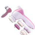Box Packing 5 In 1 Face Cleansing Brush Silicone Facial Brush Electric Wash Face Machine. 