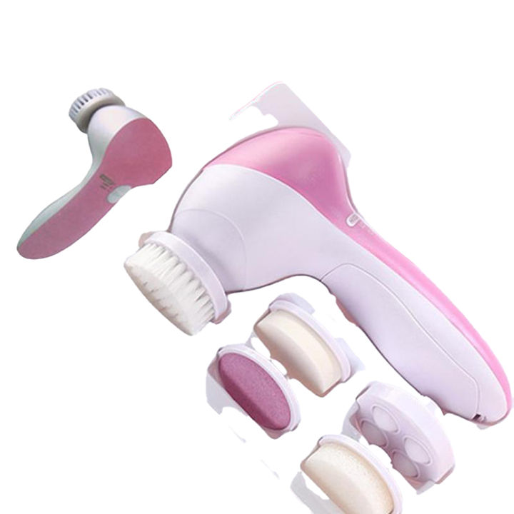 Box Packing 5 In 1 Face Cleansing Brush Silicone Facial Brush Electric Wash Face Machine