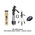 Portable Aluminum DK 3888 Portable Foldable Camera & Mobile Tripod With Bluetooth Wireless Remote shutter aluminum tripod mobile tripod. 
