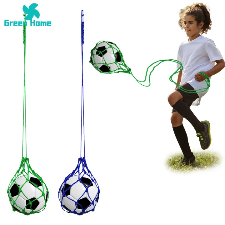 Football Kick Trainer 2pcs Soccer Kick Trainer Football Training Net Solo Practice Aid Juggling for Youth Adults Football Training Bag