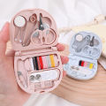 Buttons Pins Storage Boxes Sewing Box Household Portable Travel Mini Sewing Kit Scissor Thimble Needle Threads Box Set. 