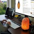 Himalayan Glow Night Lamp, Pink Salt Neem Wood Base Lamp Light. 