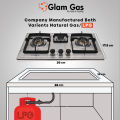 Glam Gas GG 10 S Hob | 3 Burner | Kitchen Gas Stove | Gas Stove | Choolah. 