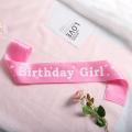 "Birthday Girl" Sash In Pink Color - Best For Girl's Birthday Party Wears. 