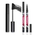 Pack Of 2 Thick Curling Mascara and Liquid Eyeliner Set Waterproof Mascara Eyeliner pen. 