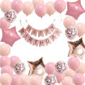 Pink Happy Birthday Cute Set For Birthday Decoration. 