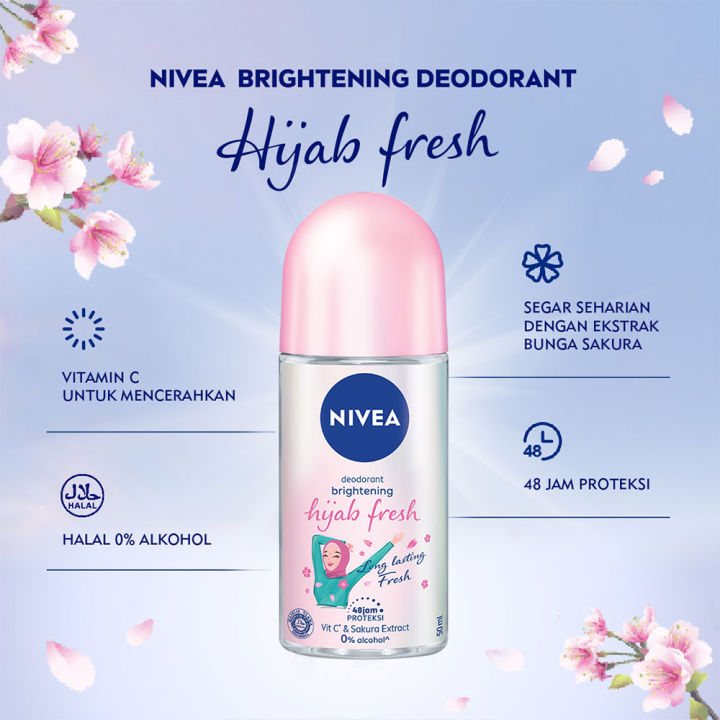 NIVEA Brightening Hijab Fresh Deodorant Roll On 50ml