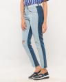 Two Tone Denim Jeans For Women. 