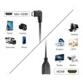 Mini Hdmi To Hdmi Cable Cablecreation 0 5Ft 90 Degree Right Angle Mini Hdmi. 