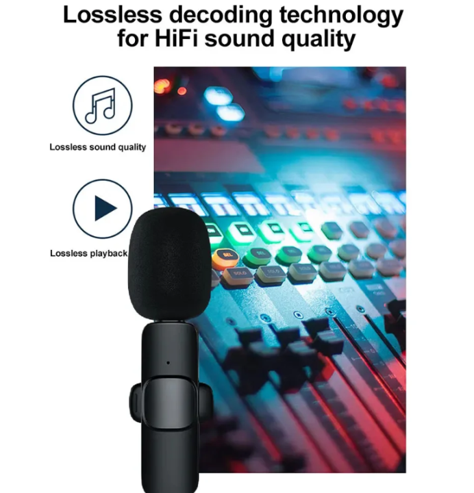 K38 Wireless Microphone For Mobile & Camera / K38 High Quality Wireless Mic