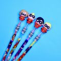 4 x The Incredibles pencils - Fancy Lead Bullet Push (sika) Pencil For Kids (Girls and Boys). 